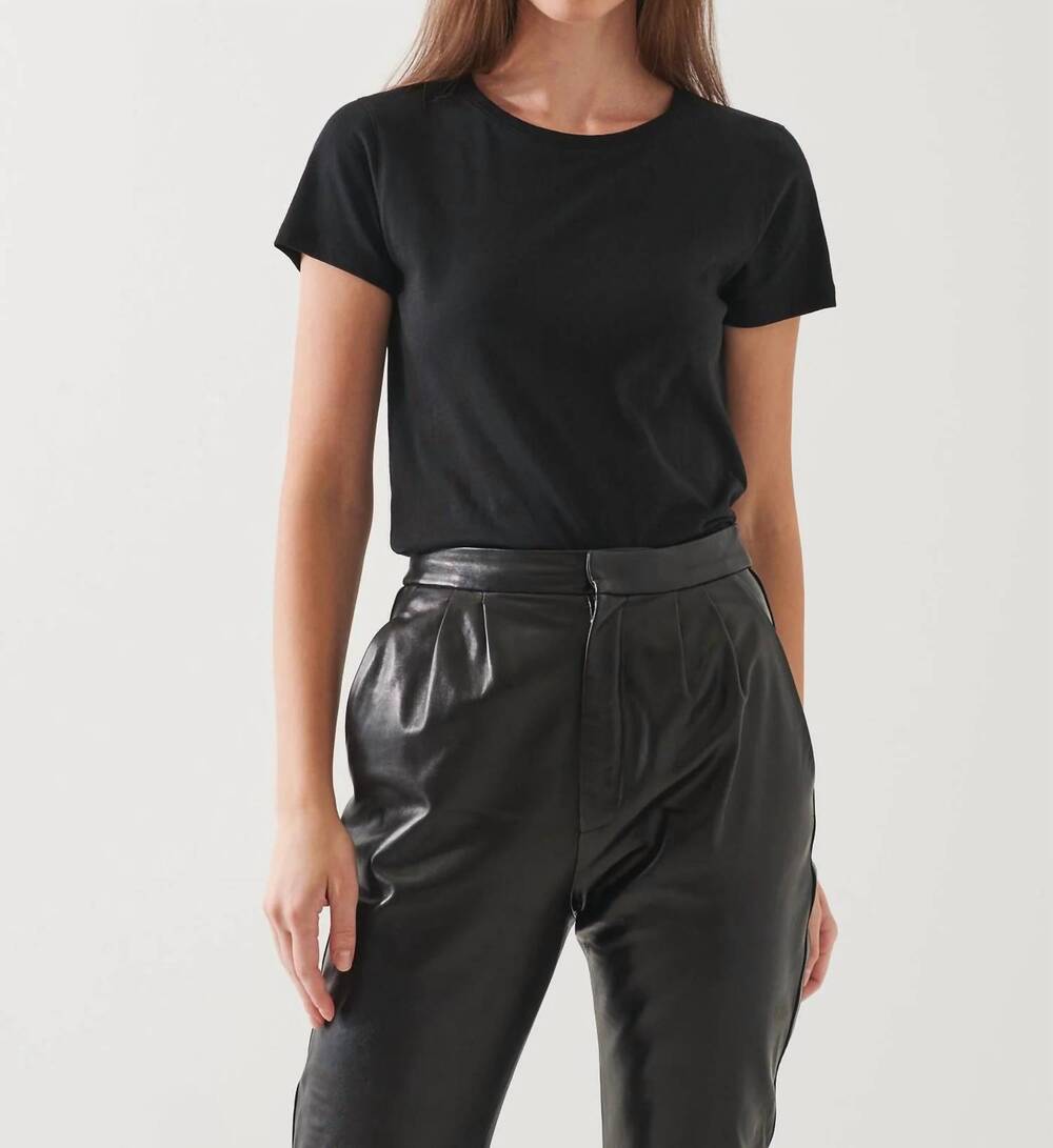 NEW PATRICK ASSARAF lightweight pima cotton classic t-shirt in black